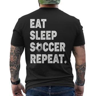 Eatleepoccer Repeat Calcio Calcio Calcio Gioco Di Calcio T-shirt da uomo con stampa posteriore - Novitaregali