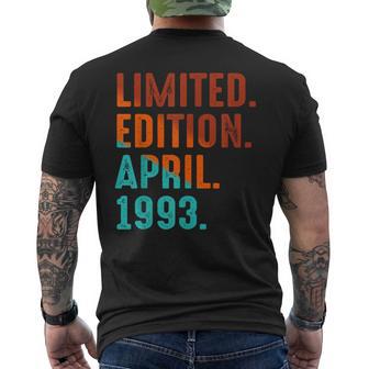 Edición Limitada Abril 1993 Cumpleaños Camiseta Hombre Estampado Espalda - Regaloses
