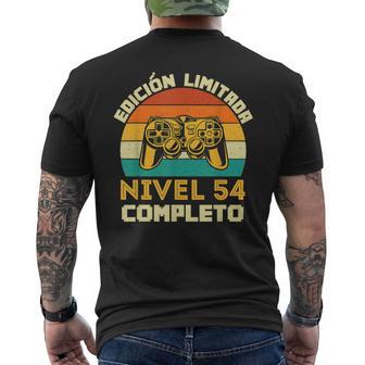 Edición Limitada Nivel 54 Completo Gamer Cumpleaños 54 Años Camiseta Hombre Estampado Espalda - Regaloses