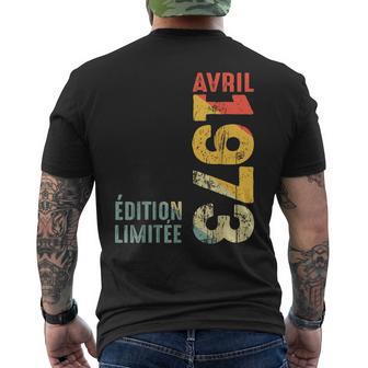 Édition Limitée Avril 1973 Année 1973 Retro 1973Intage T-shirt imprimé au dos - Cadeauxyz