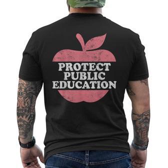 Educación Profesor Escuela Pública Proteger Nuestra Educación Camiseta Hombre Estampado Espalda - Regaloses