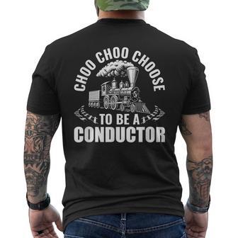Elijaer Conductor Ferrocarril Conductor De Trenes Camiseta Hombre Estampado Espalda - Regaloses