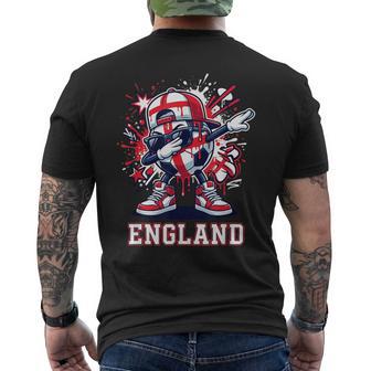 England Dabbing Soccer Ball Graffiti English Football Father Men's T-shirt Back Print - Thegiftio