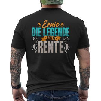 Ernie Die Legende Geht In Rente T-Shirt mit Rückendruck - Seseable