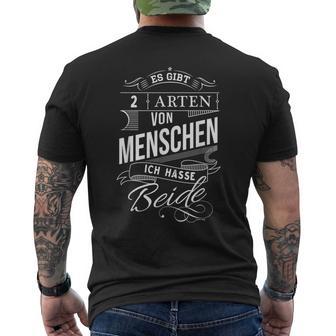 Es Gibt 2 Artenon Menschen Ich Hasse Beide T-Shirt mit Rückendruck - Seseable