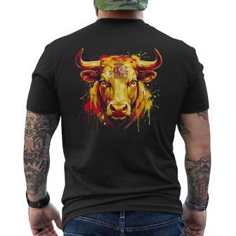 España Esp 26 Fan Bandera De Toro Español Arte Empoderador Camiseta Hombre Estampado Espalda - Regaloses