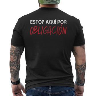 Estoy Aquí Por Obligación Humorístico Pa' Hombre Antisocial Camiseta Hombre Estampado Espalda - Regaloses
