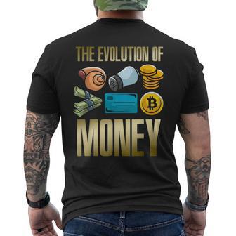 Evolution Of Money お金の進化 ビットコインプランb 暗号通貨btc ホドル メンズTシャツ バックプリント - Kawaiitshirt