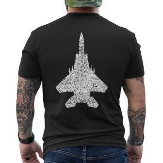 F-15 イーグルジェットファイター メンズTシャツ バックプリント - Kawaiitshirt