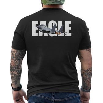 F-15 イーグルジェット飛行機 メンズTシャツ バックプリント - Kawaiitshirt