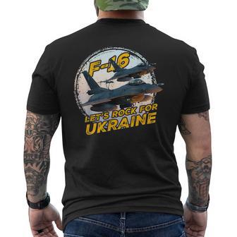 F-16 ウクライナ メンズTシャツ バックプリント - Kawaiitshirt