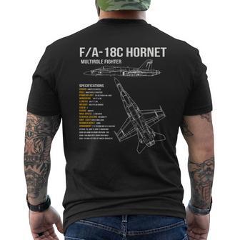 FA-18 ホーネット メンズTシャツ バックプリント - Kawaiitshirt