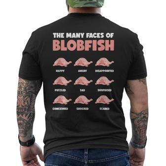 Faces Of Blobfish Cadeau De Poisson Drôle De Poisson Blob T-shirt imprimé au dos - Cadeauxyz