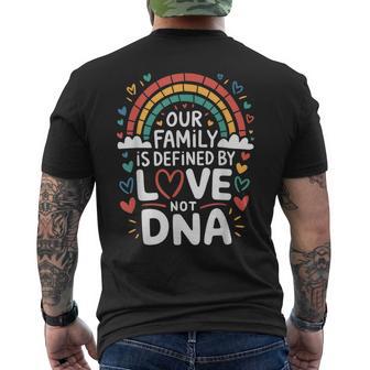 Our Family Is Defined By Love Adoption Day Adoptive Parents Men's T-shirt Back Print - Monsterry