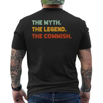Fantasy Football Support Commish Fantasy Football Commissioner Black Men's Short Sleeve Small Men's T-shirt Back Print - Thegiftio