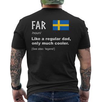 Far Swedish Dad Definition Fathers Day Men's T-shirt Back Print - Thegiftio UK