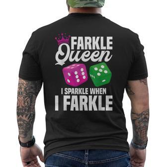 Farkle Game Night Dice Lover Sparkle Tournament Farkle Men's T-shirt Back Print - Thegiftio