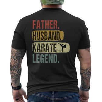 Father Husband Karate Legend Karate Dad Father's Day Men's T-shirt Back Print - Monsterry UK