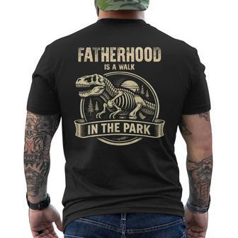 Fatherhood Is A Walk In The Park Classic Fathers Day Men's T-shirt Back Print - Monsterry UK