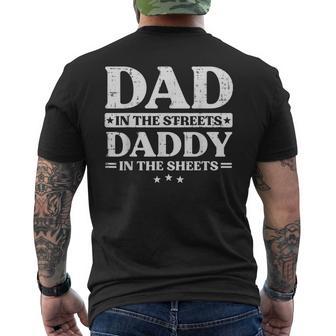 Fathers Day Dad In Streets Daddy Sheets Papa Humor Men Men's T-shirt Back Print - Monsterry