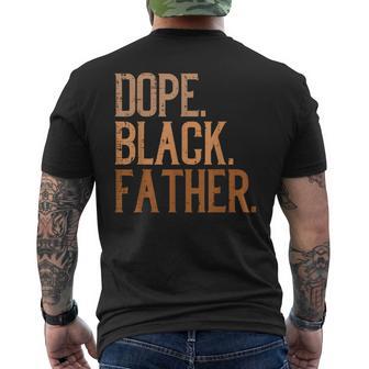 Fathers Day Dop Black Father African Pride Dad Papa Daddy Men's T-shirt Back Print - Monsterry