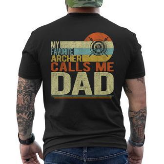 My Favorite Archer Calls Me Dad Father's Day Men's T-shirt Back Print - Monsterry