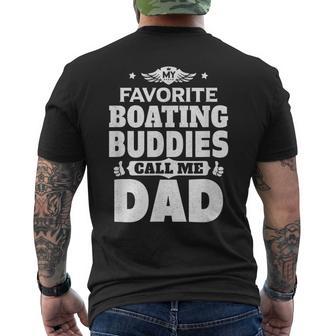 My Favorite Boating Buddies Call Me Dad Boating Men's T-shirt Back Print - Monsterry