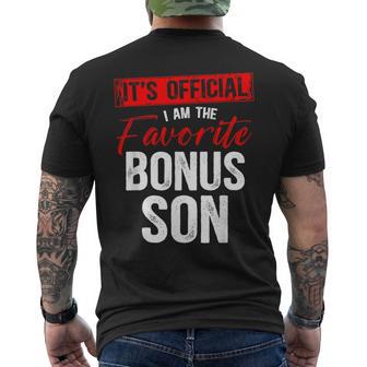 I Am The Favorite Bonus Son Step Son Men's T-shirt Back Print - Thegiftio UK