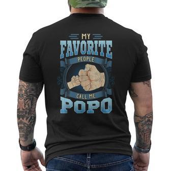 My Favorite People Call Me Popo Popo Fathers Day Men's T-shirt Back Print - Thegiftio UK