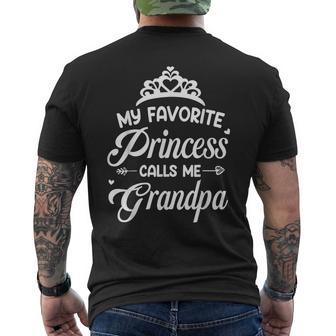 My Favorite Princess Calls Me Grandpa Fathers Day Grandpa Men's T-shirt Back Print | Seseable UK
