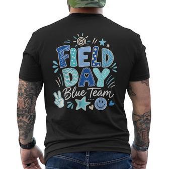 Field Day Blue Team Color Field Trip Team Game Men's T-shirt Back Print - Monsterry
