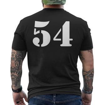 Fifty Four 数字 54 ナンバー メンズTシャツ バックプリント - Kawaiitshirt