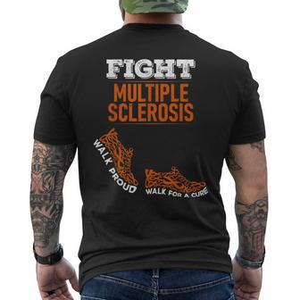 Fight Multiple Sclerosis Walk Proud Family Ms Awareness Men's T-shirt Back Print | Seseable UK