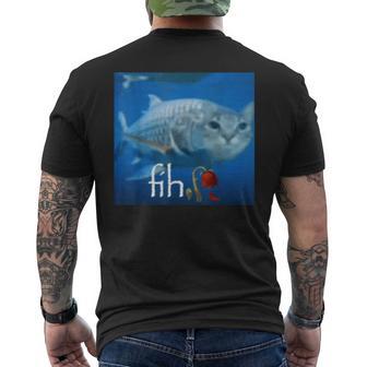 Fih Meme Cat Fish Ai Fish Cat Meme Trend Fih Men's T-shirt Back Print | Mazezy