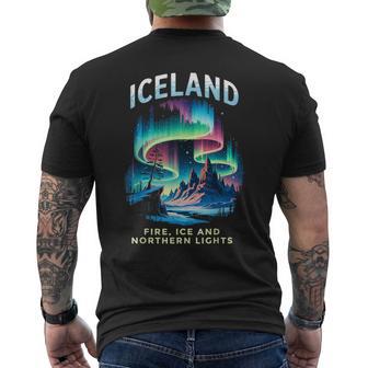 Fire Northern Light Scandinavia Viking Icelandic Iceland Men's T-shirt Back Print - Thegiftio