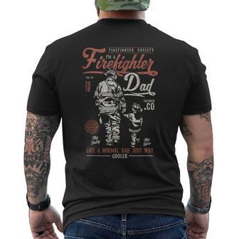 Firefighter Dad Vintage Fireman Father Men's T-shirt Back Print | Seseable UK