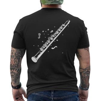 Flauta Dibujo Instrumento Deiento Madera Camiseta Hombre Estampado Espalda - Regaloses
