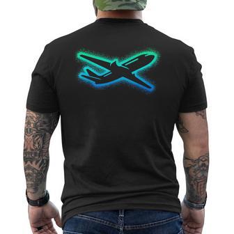 Flugzeug Flieger Kinder Herren Jungen Pilot T-Shirt mit Rückendruck - Seseable