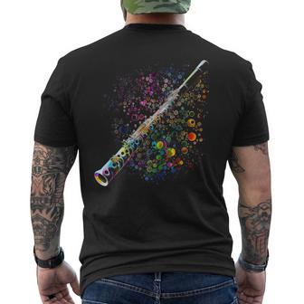 Flûte Traversière Coloré Musicien Flûte Traversière Cadeau P T-shirt imprimé au dos - Cadeauxyz