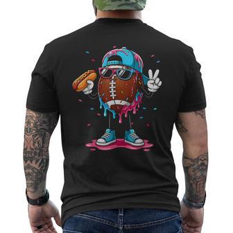 Football Drip Boys Football Ice Cream Youth Game Day Men's T-shirt Back Print - Thegiftio UK