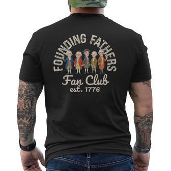 Founding Fathers Fan Club Est 1776 250 Years 4Th Of July Men's T-shirt Back Print - Thegiftio UK