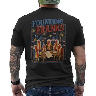 Founding Franks 4Th Of July Hot Dog Humor Men's T-shirt Back Print - Thegiftio UK