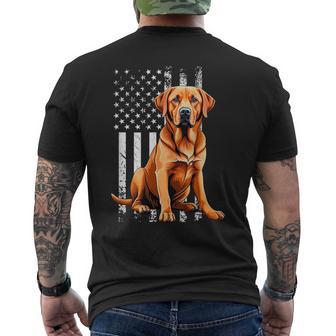 Fox Red Labrador Owner Dog Usa Flag Men's T-shirt Back Print - Thegiftio UK