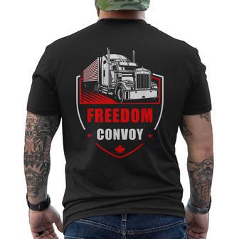 Freedom Convoy United Canada Truckers メンズTシャツ バックプリント - Kawaiitshirt