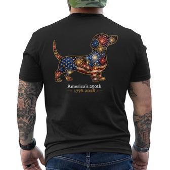 Freedom Crew Americas 250Th 1776-2026 Dachshund Dog American Men's T-shirt Back Print - Thegiftio UK