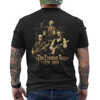 Freedom Tour 1776 Patriotic Lincoln Rock Band Drum Guitar Men's T-shirt Back Print - Thegiftio UK