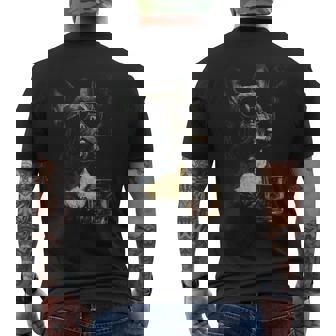 French Bulldog Smoking Cigarette Whisky Lover Dog Men's T-shirt Back Print | Seseable UK