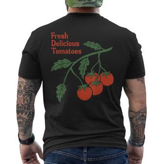 Fresh Delicious Tomatoes Garden Vegetable Men's T-shirt Back Print | Mazezy