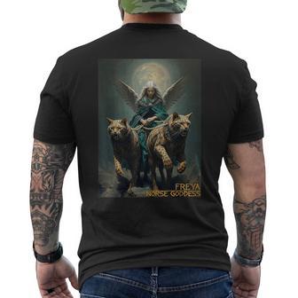 Freya Goddess Of Norse Myths Viking Culture Men's T-shirt Back Print - Thegiftio UK