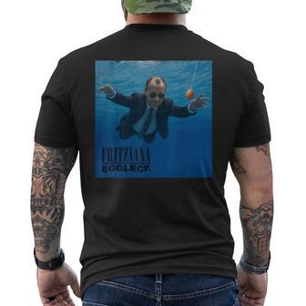 Fritze Merz Retro Meme Cover Eggleck Politik Kanzleratire T-Shirt mit Rückendruck - Seseable